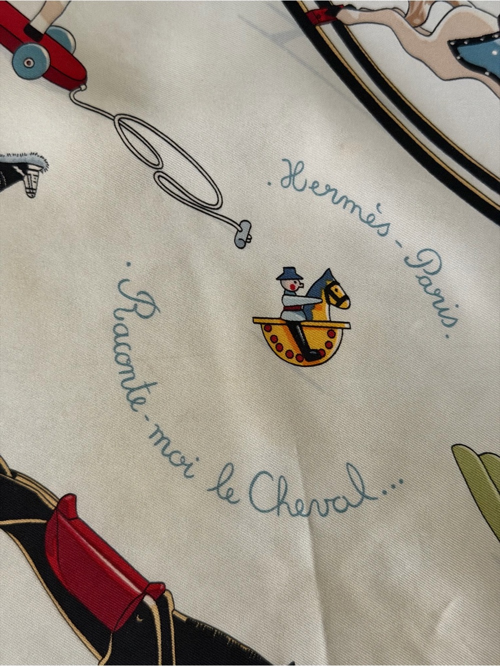 Hermes Raconte Moi Le Cheval Silk Scarf. - Picture 3 of 16